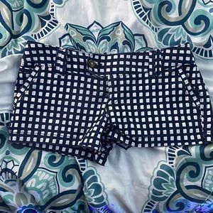 Red Camel; navy blue and white shorts; size 3